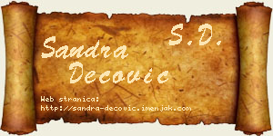 Sandra Dečović vizit kartica